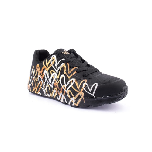 Sapatilha Skechers Uno Lite - Metallic Love